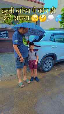 इतनी बारिश में कोन ही लेने आएगा 🫣🤔💭💦 #familyfun #million
