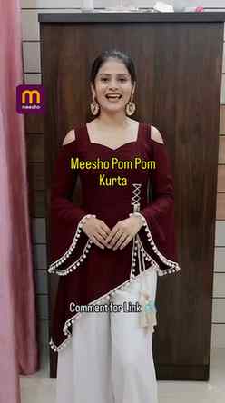 Meesho viral Pom Pom Kurta✨😍
Comment for Link 🖇️
Follow