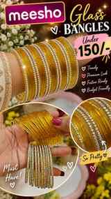 ✨ Meesho Glass Bangles Under ₹150! 😍💛 ✨
Who says festive