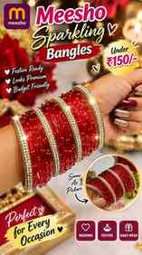 ✨ Red bangles = instant festive glam ❤️✨
These Meesho spark