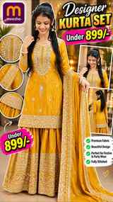 ✨ Meesho Designer Kurta Set UNDER ₹899! 😍💛
Okay, this one