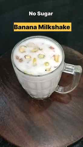 Banana Milk Shake Without Sugar #milkshake #navratri #trendi