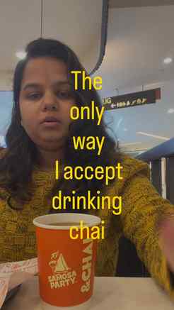 The only way to drink chai #fyp #chai #lemontea #funnyreels