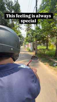 Pillion rides with pappa is always special bring back the go