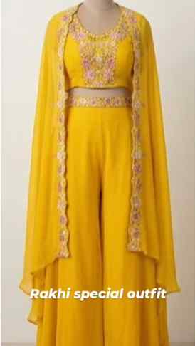 Rakhi special outfit for women.
Follow and comment for the l