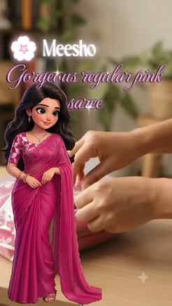 Regular pink saree stunning gorgeous 🥰
Follow and comment