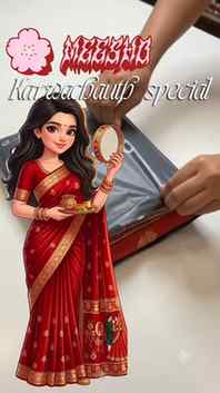 Karwachauth special saree.
Follow and comment for the link.