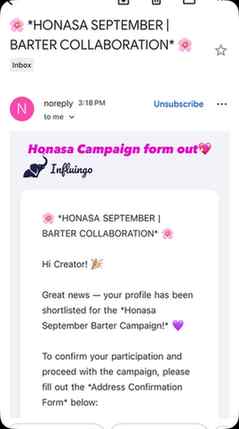 Creators, this one’s for you!💖
Honasa campaign form is now