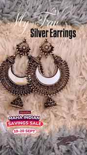 Silver oxidised earrings that make the whole outfit look ins
