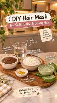 ✨ DIY Hair Mask for Soft, Silky & Shiny Hair 🤍
Try this ea
