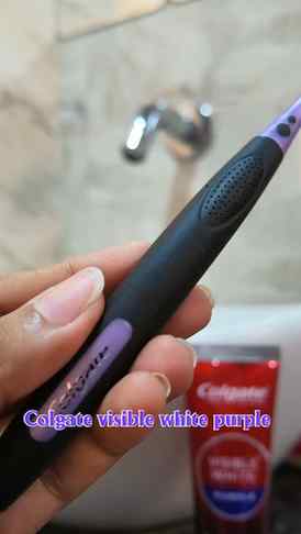 Colgate Visible White Purple toothpaste that color corrects