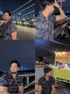 Chasing the city lights on the cable bridge. ๐ Thereโs some