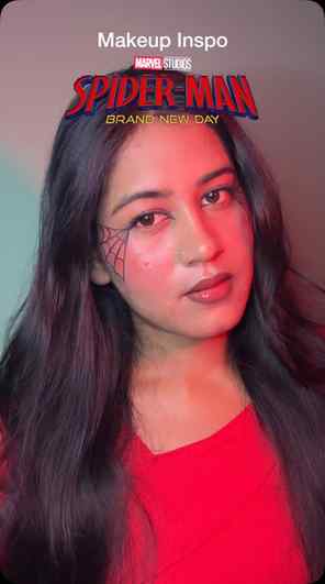 Spider Man makeup tutorial 🕷️🕸️🤏🏻
.
.
.
(Spider Man, Mak