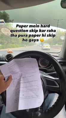 Paper mein hard question skip kar raha tha pura paper hi ski