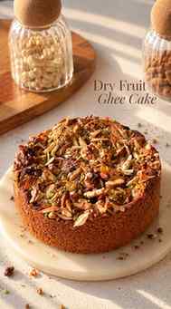 🌰 Guilt-Free Dry Fruit Ghee Cake

“Guilt-free cake” and “ma