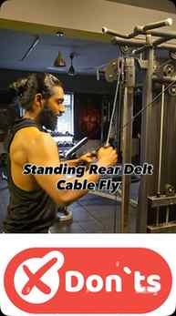 🔥 How to Do Standing Rear Delt Cable Fly — Higher Cable Set
