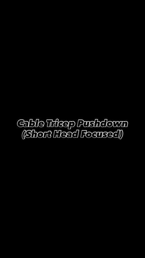 💪 How to do Triceps Cable Pushdown (Rod) — Short/Lateral He