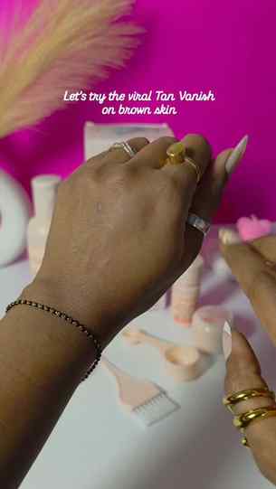 Let’s try the VIRAL Niconi Tan Vanish on brown skin 🤎

Step