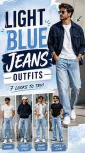Light blue jeans men.