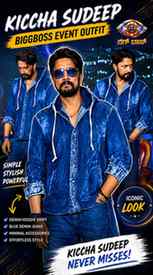 Bigg Boss event kiccha Sudeep Outfit.
[Bigg Boss Kannada ev