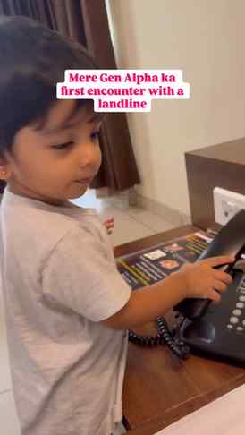 He really thought the landline needed a gentle tap to wake u