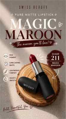 A bold maroon moment ❤️‍🔥
Swiss Beauty Pure Matte Lipstick 