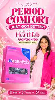 Period comfort, made simple! 🩸✨ HealthFab GoPadFree Reusabl