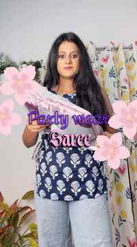 Under ₹600 mein itni gorgeous party wear saree?! 💜✨ @meesho