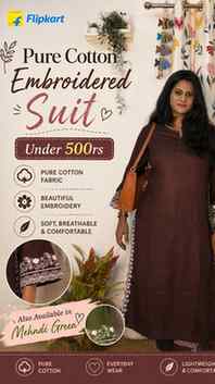 Under ₹500 Pure Cotton Suit from @flipkart 🤎

#FlipkartFind