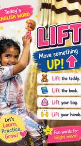 ⬆️ Lift = Move something up.
Try these with your little one: