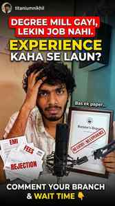 Exams. Fees. EMI.
Aur end mein ek certificate.

Bachpan se h