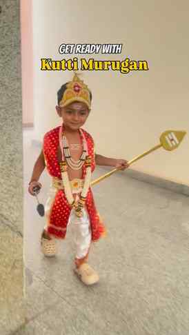 My little Murugan is ready to conquer the stage! 🦚🔱
Mama’s