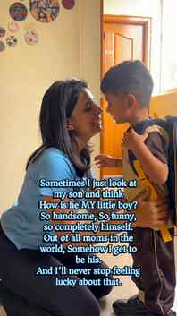 Always grateful to god for choosing me to be your mom 

[Mom