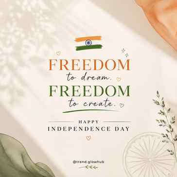 ๐ฎ๐ณโจ Freedom to dream, create & glow.
Happy Independence D