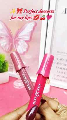💗 Melting my heart & my lips! 🍓✨ This Dot & Key Meltie Lip