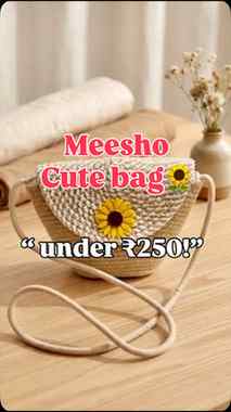 The cutest sunflower sling bag find from Meesho! 🌻 Comment