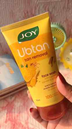 Face wash that caught my attention🫣✨ Joy ubtan tan removal 