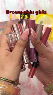 Girls,You will love these>>>>🤎
Lip combo,lipstick,lip glos
