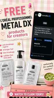 L’Oréal Professionnel Paris FREE Metal DX Trial Pack has fin