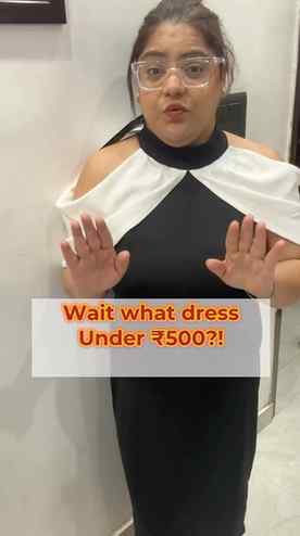 POV: Jab ₹500 se kam me itna classy dress mil jaye! 🤍🖤✨
Mu