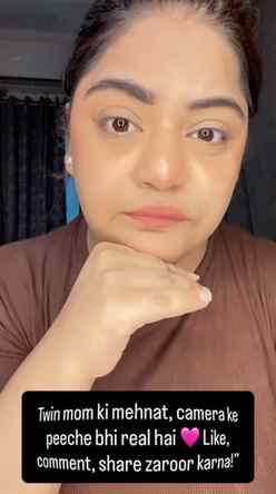 Collab shoot se pehle ka reality – twin mom hoke ready hona 