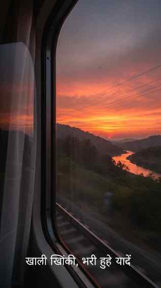 खाली खिड़की, भरी हुई यादें.. 🚆
There's a certain kind of