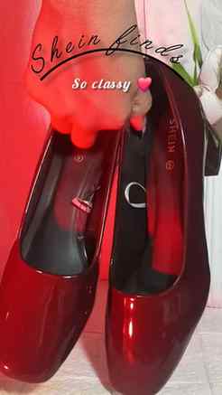POV: You found the perfect glossy burgundy flats from SHEIN