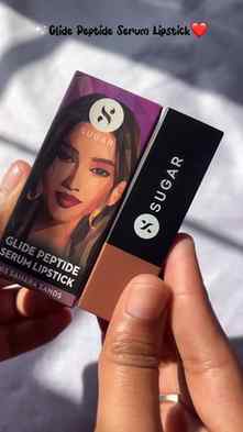 “India’s first serum lipstick has arrived.✨
SUGAR Glide Pept