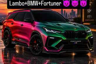 Lamborghini+BMW+Fortuner Mergetion
