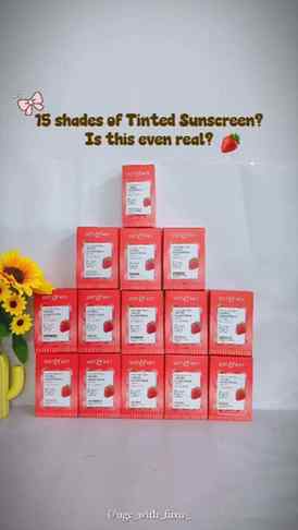 15 shades of tinted sunscreen?! 🍓☀️ I’m officially obsessed