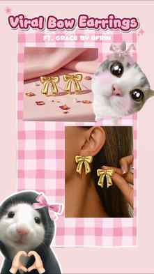 Bow earrings that looked viral online but turned out even pr