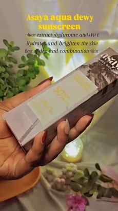 ⭐ Asaya Aqua-Dew Sunscreen SPF 50 PA++++
Review: Lightweight