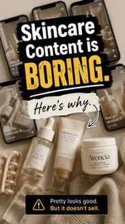 Most skincare content looks aesthetic…
but nobody remembers