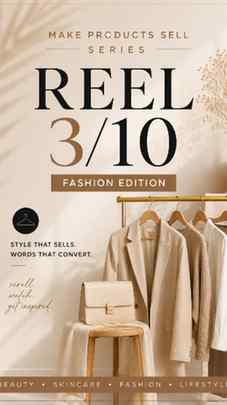 Reel 3/10 — Fashion 🔥
This is where most creators get it w